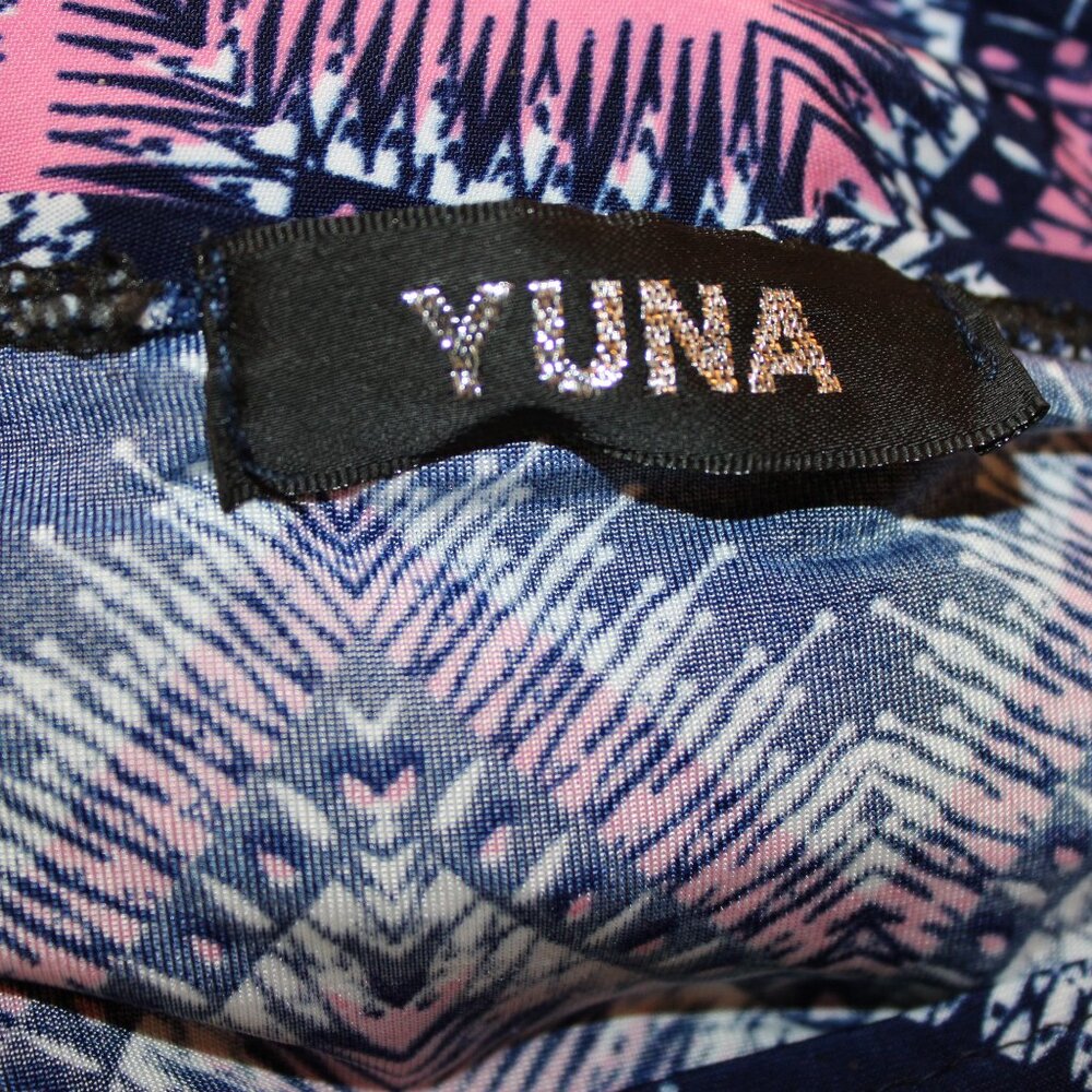 YUNA Knit Dress, Blue Dusty Pink Sparkles Flutter Sleeves, Size L/XL, - Picture 8 of 8